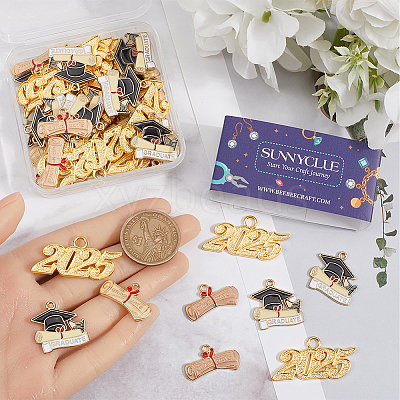 60Pcs 3 Styles Graduation Season Alloy Pendants FIND-SC0013-17-1
