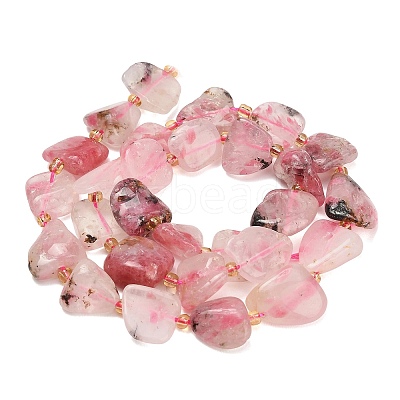 Raw Rough Natural Thulite Beads Strands G-A322-C14-01-1