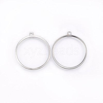 Tarnish Resistant 201 Stainless Steel Pendants X-STAS-E438-31P-1