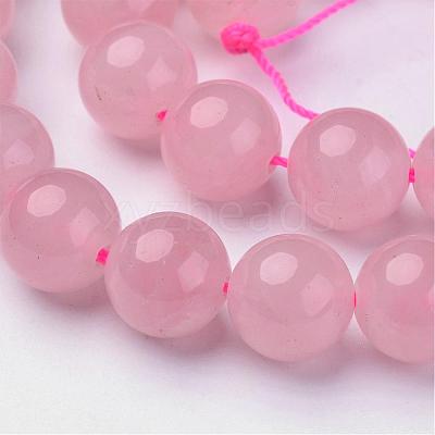 Pink Color Natural Madagascar Rose Quartz Beads Strands G-D809-19-10mm-1