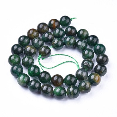 Natural Fuchsite Beads Strands G-K412-02-10mm-1