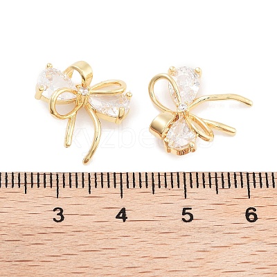 Brass Micro Pave Cubic Zirconia Pendants KK-P271-05G-C-1