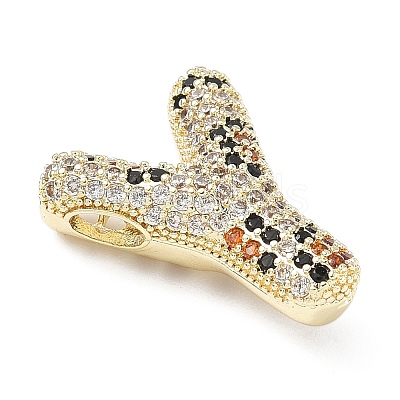 Brass Micro Pave Cubic Zirconia Pendants KK-Z108-02G-Y-1