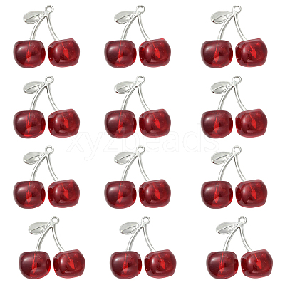 12Pcs Transparent Resin Pendants FIND-SC0019-48-1