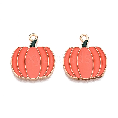 Thanksgiving Day Theme Alloy Enamel Pendants X-ENAM-T020-35I-1