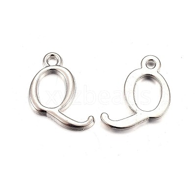 Platinum Plated Alloy Letter Pendants LS-PALLOY-J718-01P-Q-1
