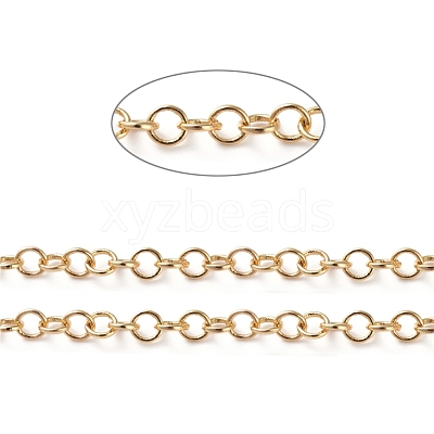 3.28 Feet Soldered Brass Rolo Chains X-CHC-G005-07G-1