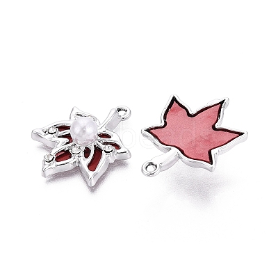Alloy with ABS Imitation Pearl & Crystal Rhinestone & Acrylic Pendants PALLOY-Q466-04P-03-1
