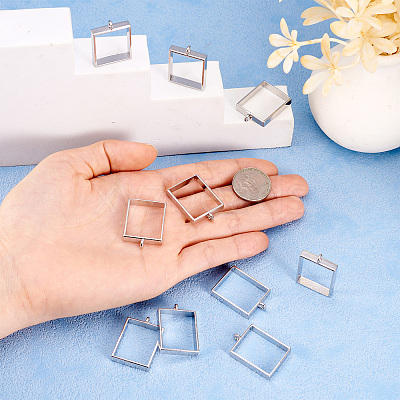 Alloy Open Back Bezel Big Pendants PALLOY-TA0021-02P-1