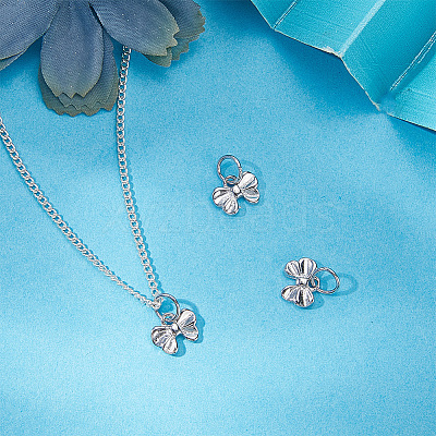3Pcs 925 Sterling Silver Bowknot Charms STER-BBC0008-41-1