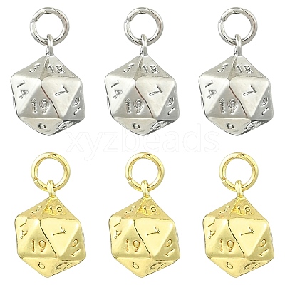 10Pcs 2 Colors Brass Charms KK-CJ0004-50-1