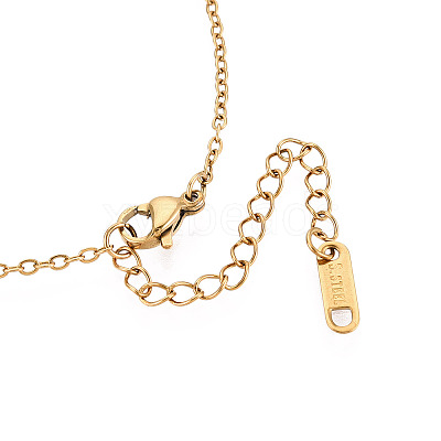 304 Stainless Steel Pendant Necklaces NJEW-T018-52G-1