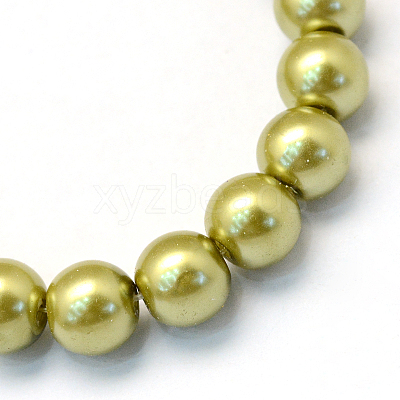 Baking Paint Glass Pearl Bead Strands X-HY-Q003-3mm-43-1