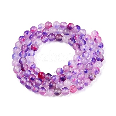 Dyed Natural White Jade Beads Strands G-T140-4mm-A10-1