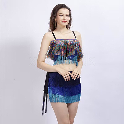 Polyester Tinsel Tassel Trimming OCOR-WH0070-24-1