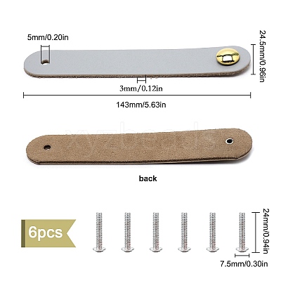 Leather Handle LS-DIY-WH0182-19E-1