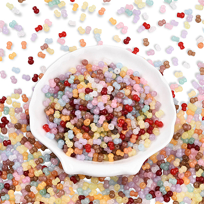 600Pcs Opaque Glass Beads SEED-PA0001-18-1