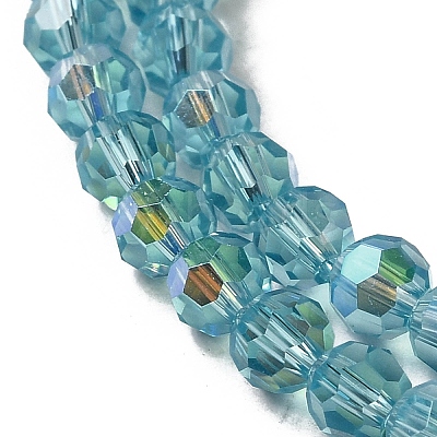 Electroplate Transparent Glass Beads Strands EGLA-A035-T4mm-L08-1