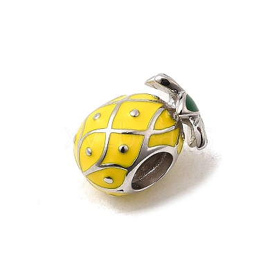 925 Sterling Silver Enamel European Beads STER-Z013-07P-06-1
