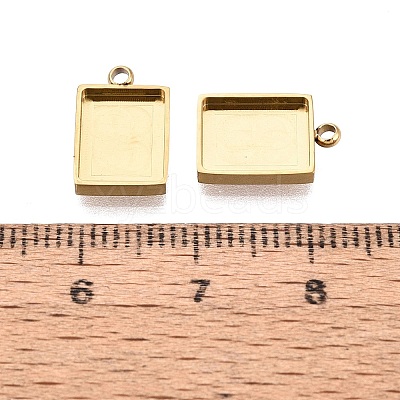 304 Stainless Steel Pendant Cabochon Component STAS-Q113-19C-G-1