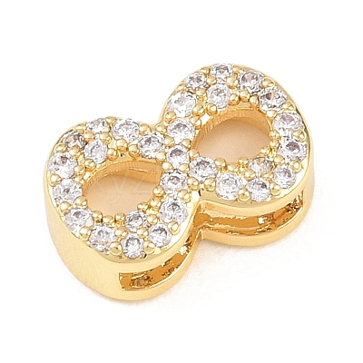 Brass Micro Pave Cubic Zirconia Pendants KK-B167-22G-8-1
