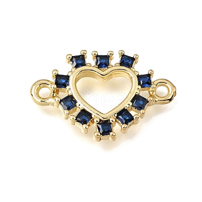 Brass Pave Cubic Zirconia Connector Charms KK-E802-15G-D-1