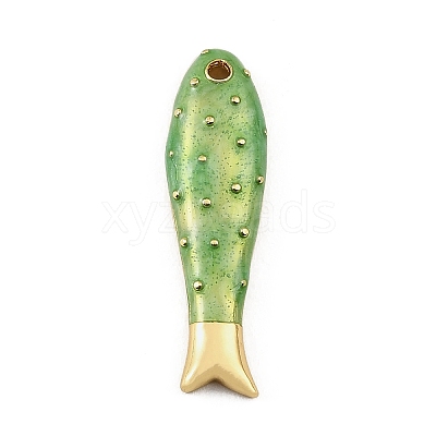 Brass Enamel Pendants KK-CBAF17A-06G-03-1