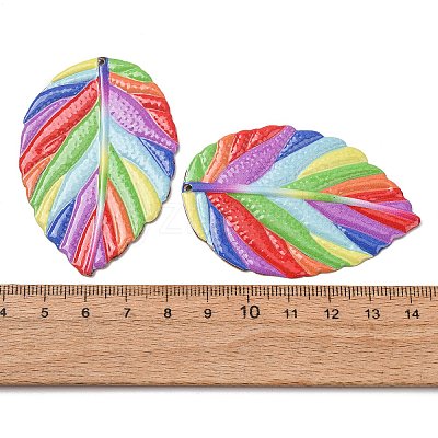 Rainbow Color Printed Iron Pendants RN-CBA3547-02F-1
