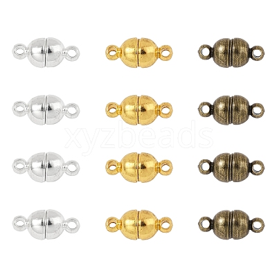 12 Sets 3 Colors Brass Magnetic Clasps KK-FS0001-55B-1