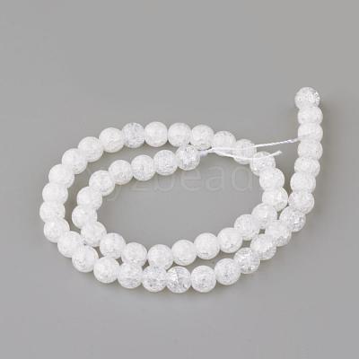 Synthetic Crackle Quartz Beads Strands GLAA-S134-4mm-05-1