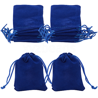 25Pcs Rectangle Velvet Drawstring Pouches TP-BBC0001-04A-01-1