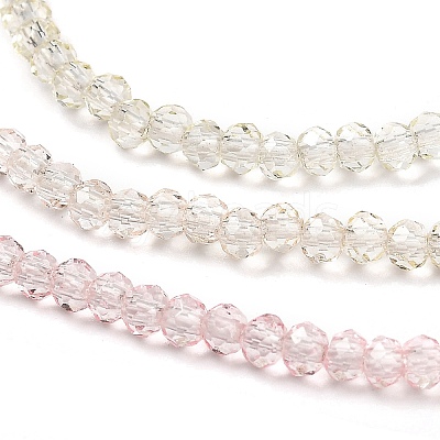 Transparent Painted Glass Beads Strands DGLA-A034-T1mm-A25-1