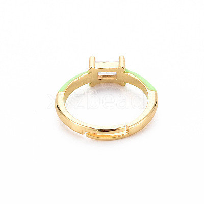 Brass Enamel Cuff Rings RJEW-T016-23J-NF-1