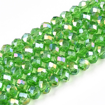 Electroplate Glass Beads Strands EGLA-A044-T3mm-B11-1