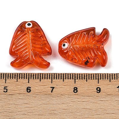 Transparent Glass Enamel Beads LAMP-U004-06Q-1