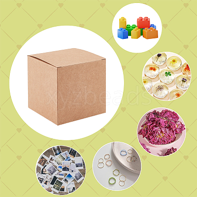 Square Folding Kraft Paper Jewelry Boxes CON-WH0089-47A-1