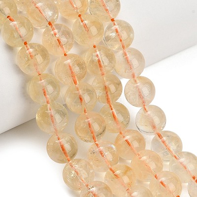 Natural Citrine Beads Strands GG-CBACB71-03-12mm-1