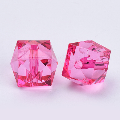 Transparent Acrylic Beads X-TACR-Q259-8mm-V08-1