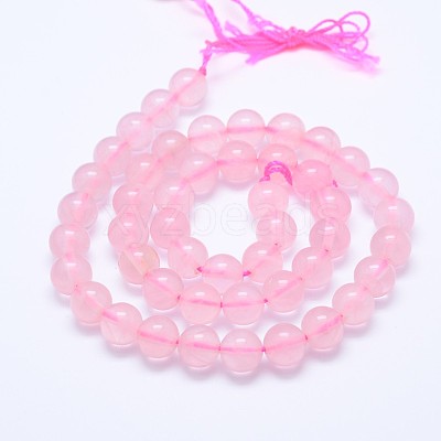 Pink Color Natural Madagascar Rose Quartz Beads Strands G-D653-6mm-1