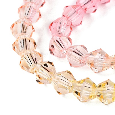 Gradient Color Baking Paint Glass Bead Strands LS-DGLA-A039-T6mm-A02-1