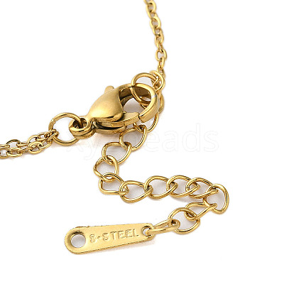 Roman Numerals Stainless Steel Link Bracelets BJEW-L689-01G-1