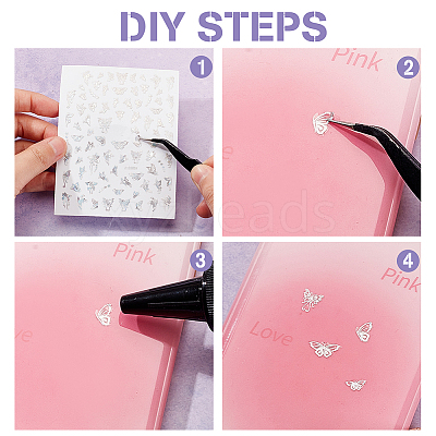 9 Sheets 9 Colors Laser Silver Nail Decals Stickers MRMJ-OC0003-63-1