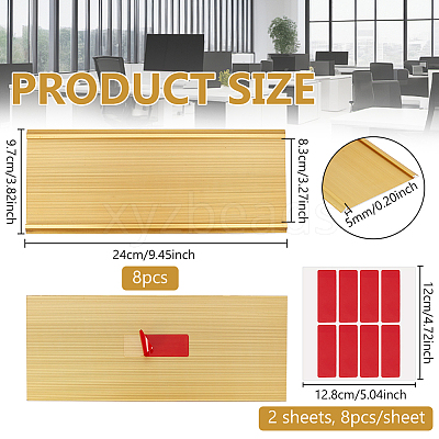 8Pcs Aluminium Alloy Commodity Label Display FIND-BC0019-69B-01-1