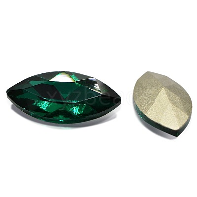 Faceted Horse Eye Glass Pointed Back Rhinestone Cabochons RGLA-A011-13x27mm-SM-1
