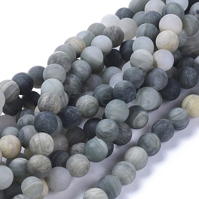 Natural Green Rutilated Quartz Beads Strands G-D809-17-8mm-1
