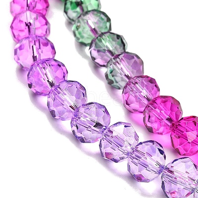 Transparent Painted Glass Beads Strands DGLA-A034-T8mm-A06-1
