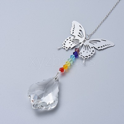 Crystals Chandelier Suncatchers Prisms Chakra Hanging Pendant AJEW-I040-03P-1