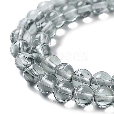 Drawbench Transparent Glass Beads Strands GLAD-Q012-6mm-09-1