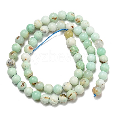 Natural Green Opal Beads Strands G-R494-A08-02-1