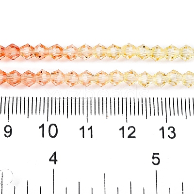 Gradient Color Baking Paint Glass Bead Strands DGLA-A039-T4mm-A013-1